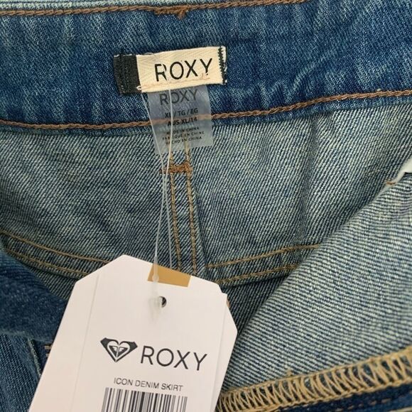 Roxy Icon Denim Mini Skirt NWT Size XL - Picture 12 of 13